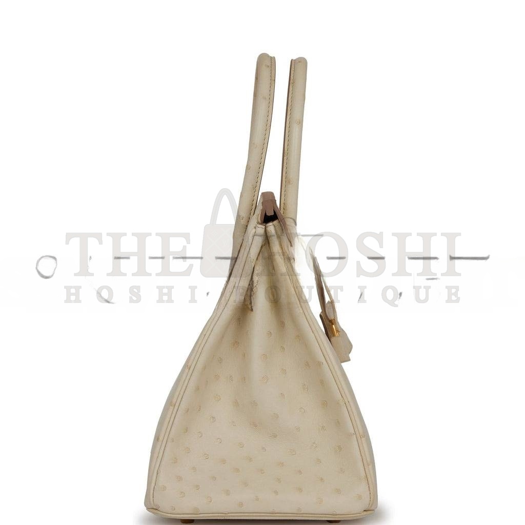 H**me5 MASTER BIRKIN 30 OSTRICH PALLADIUM HARDWARE (30*22*16cm) Master Quality